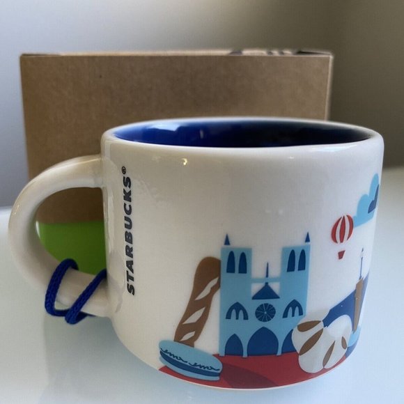 New Starbucks Paris You Are Here 2 oz Demi Expresso Mug Ornament - Picture 2 of 7